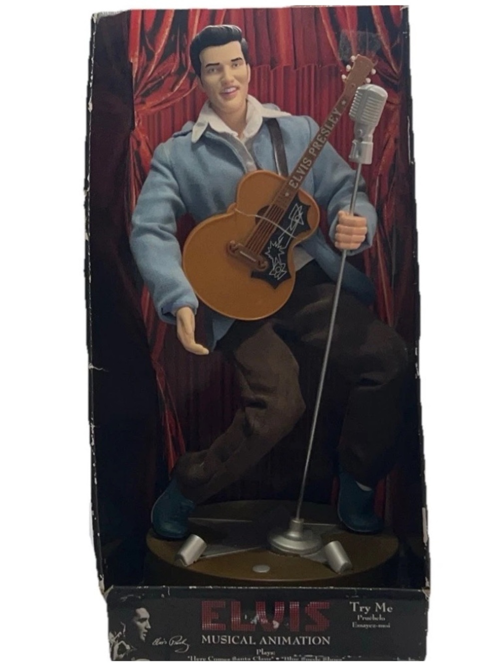 Vintage Kmart Santa's Best Elvis Presley Dancing Singing Figure RARE Untested